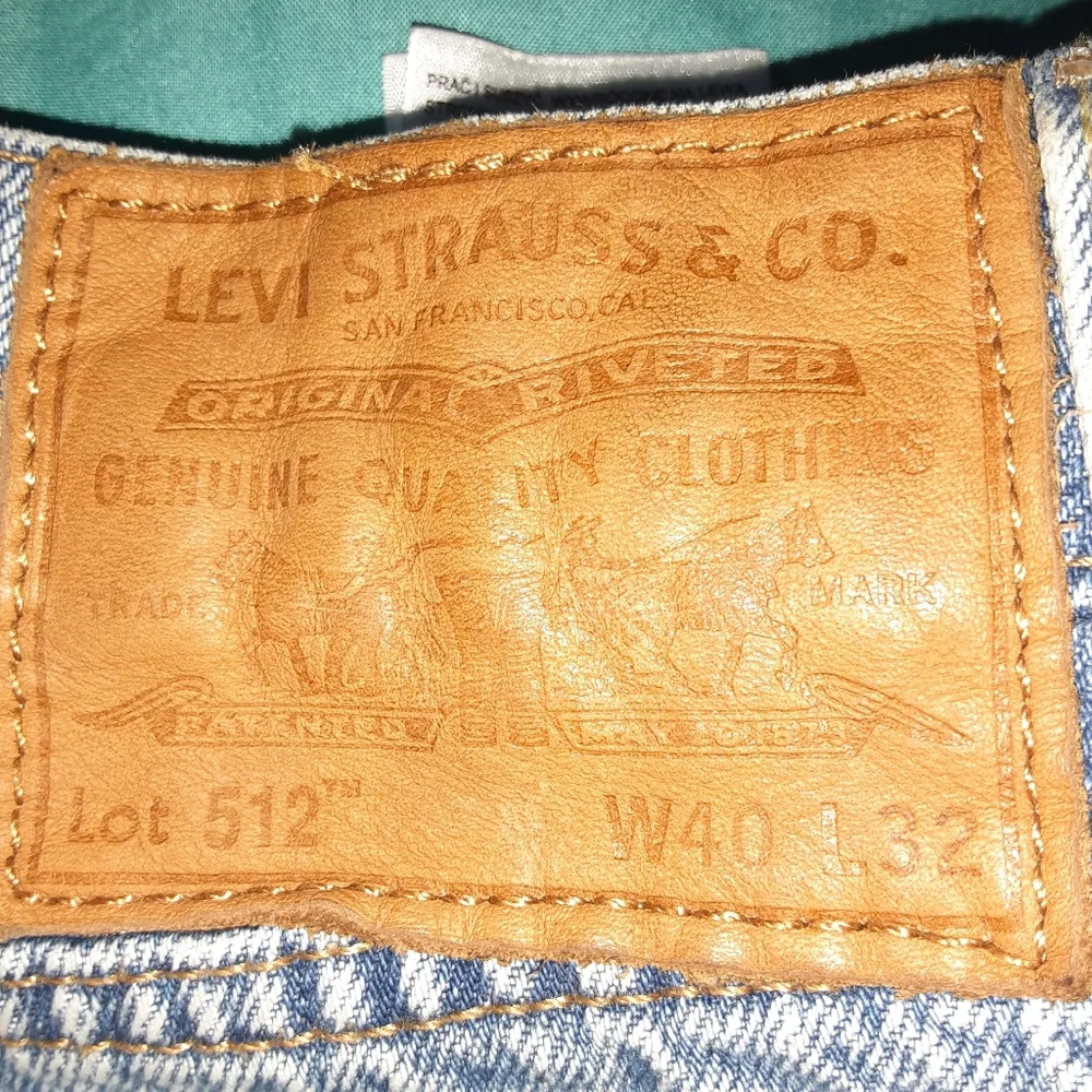 LEVI'S 512 JEANS WITH REFLECTIVE STRIPES, SIZE 40